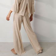 Lunya Loungewear Linen Knit Side Slit Pant - #Yawning Oak