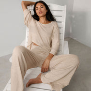 Lunya Loungewear Linen Knit Side Slit Pant - #Yawning Oak
