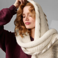 Lunya Loungewear Lofty Wool Whip Stitch Scarf - Waltzing Ivory