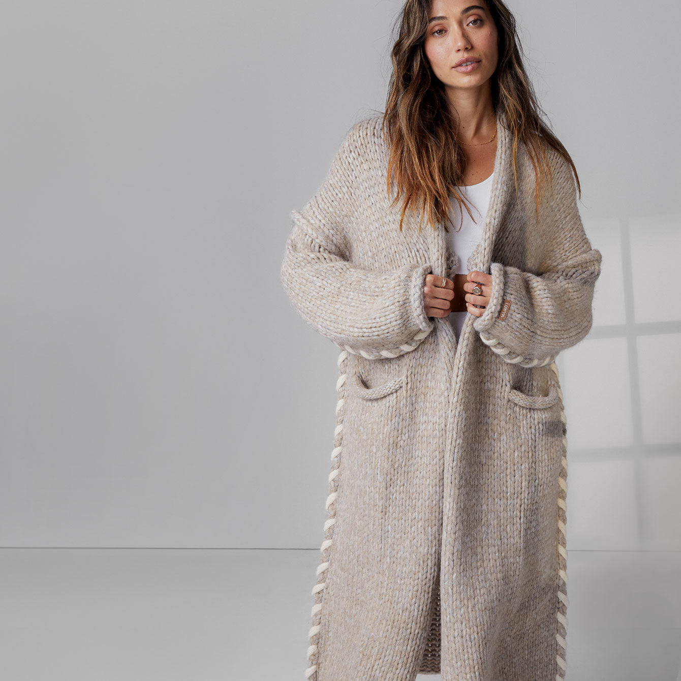 Lofty Wool Whip Stitch Coatigan – Lunya