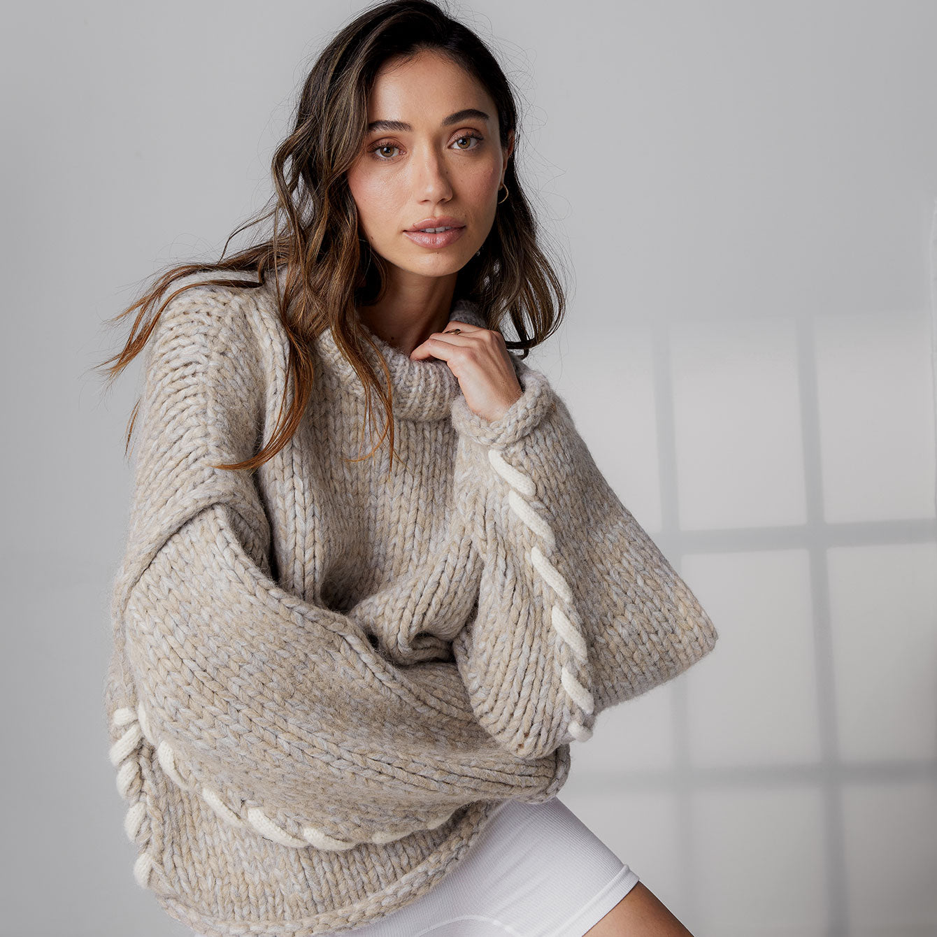 Lofty Wool Whip Stitch Pullover - #Toasted Marl