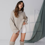 Lofty Wool Whip Stitch Pullover - #Toasted Marl