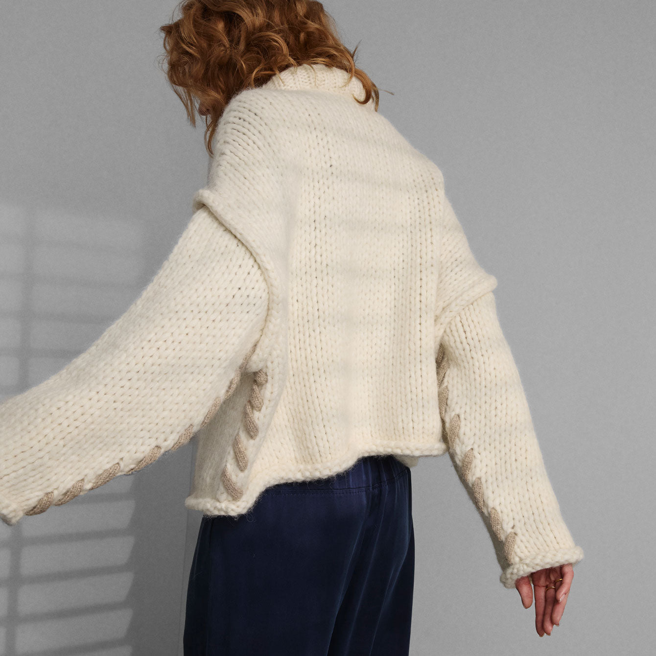 Lunya Loungewear Lofty Wool Whip Stitch Pullover - #Waltzing Ivory