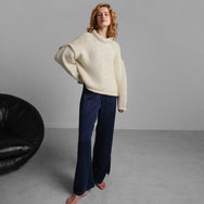 Lunya Loungewear Lofty Wool Whip Stitch Pullover - #Waltzing Ivory