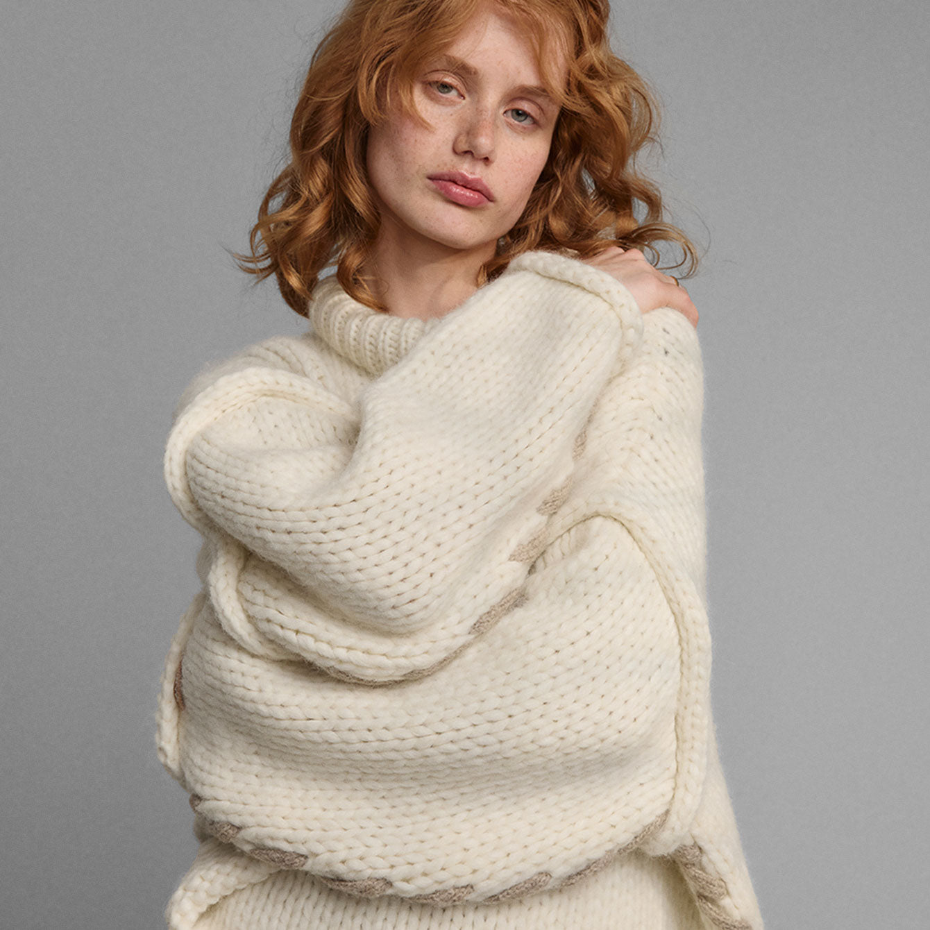 Lunya Loungewear Lofty Wool Whip Stitch Pullover - #Waltzing Ivory