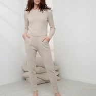 Lunya Loungewear Silkthermal Jogger - #Morning Oat Heather