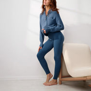 Lunya Loungewear Cottonsilk™ Ribbed Legging - #Twilight Blue