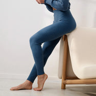 Lunya Loungewear Cottonsilk™ Ribbed Legging - #Twilight Blue