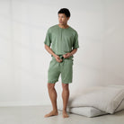 Lunya Men's Pajamas - MEN’S WS SHORT SET - #Garden Moss