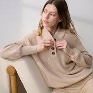 Lunya Loungewear Cottonsilk™ Pocket Henley - #Oat Marl