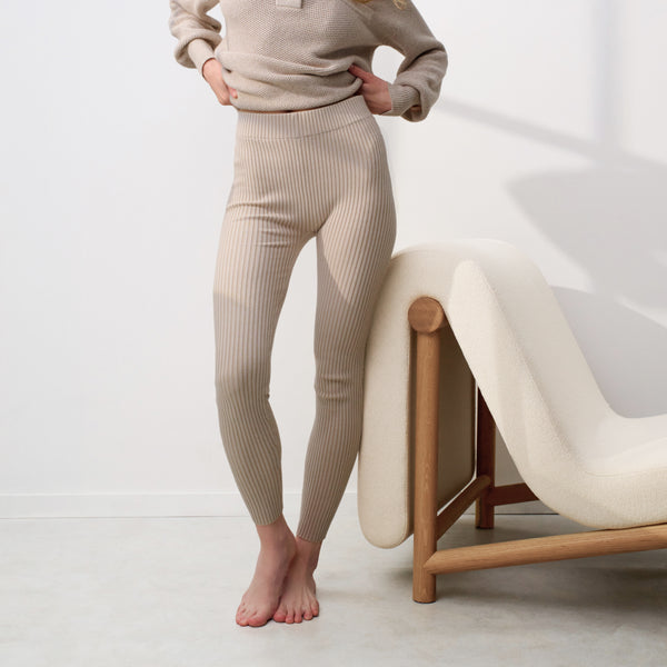 Cozy Cotton Silk Ribbed Legging