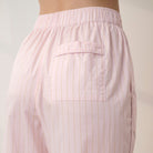 Lunya Pajamas - AIRY COTTON PIPED WIDE LEG PANT #ROSEWATER STRIPE