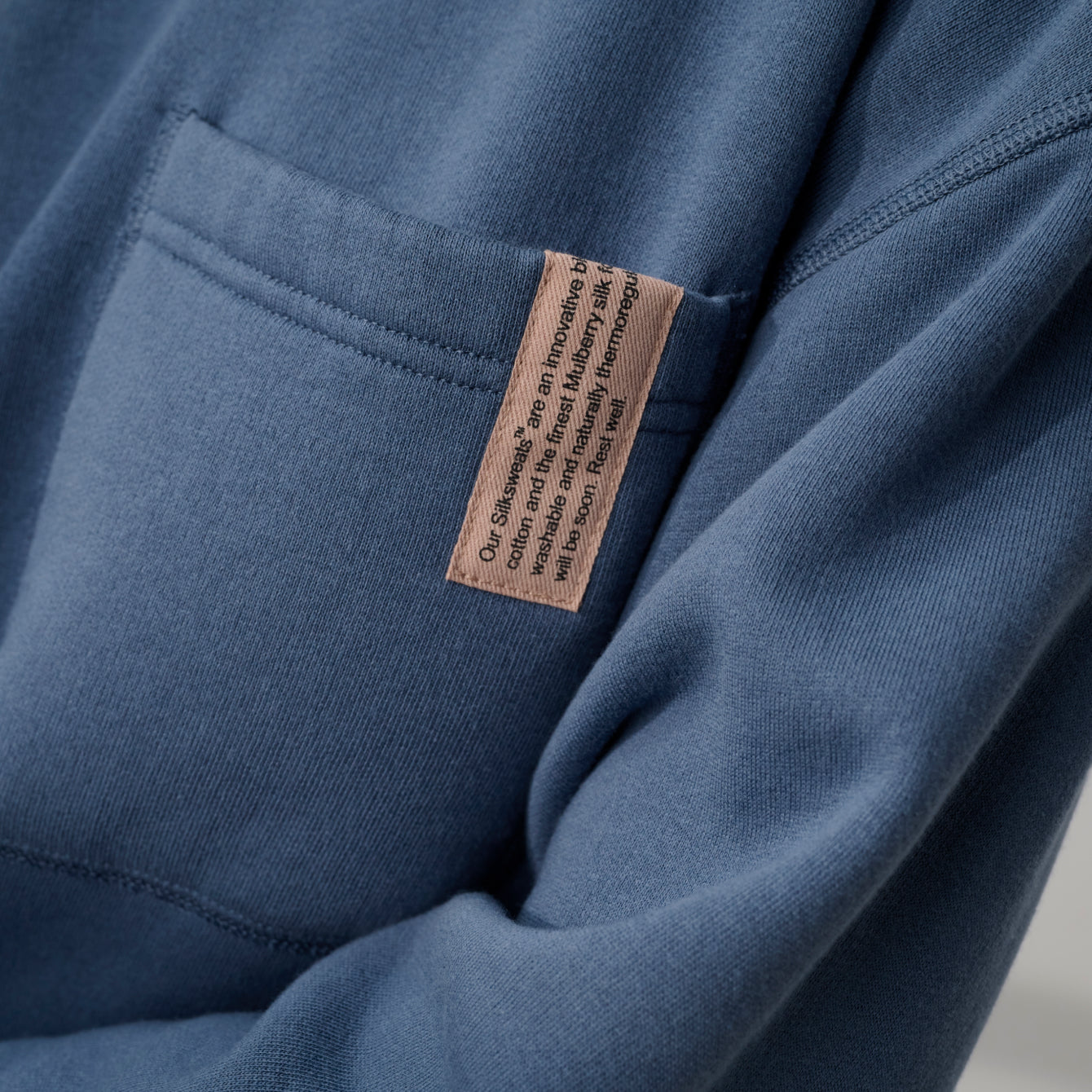 Lunya Loungewear Silksweats™ Midweight Reversible Crew Neck Sweatshirt - #Tideworn Blue