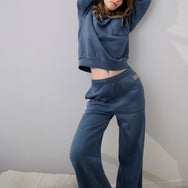 Lunya Loungewear Silksweats™ Midweight Reversible Straight Leg - #Tideworn Blue