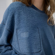 Lunya Loungewear Silksweats™ Midweight Reversible Crew Neck Sweatshirt - #Tideworn Blue