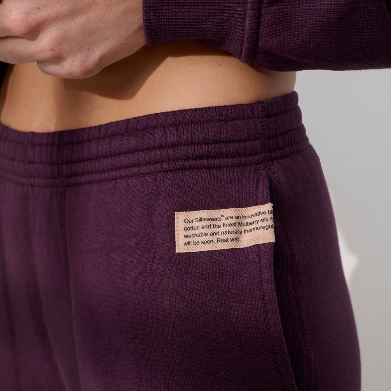 Lunya Loungewear Silksweats™ Midweight Reversible Straight Leg - #Vintage Merlot