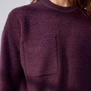 Lunya Loungewear Silksweats™ Midweight Reversible Crew Neck Sweatshirt - #Vintage Merlot