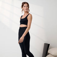 Lunya Athleisure Seamless Modal Flow Cropped Tank - #Immersed Black
