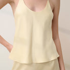 Lunya Pajamas - WASHABLE SILK BIAS CAMI PANT SET #FRENCH BUTTER