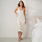 Lunya Pajamas - Washable Silk Bias Midi Slip Dress #Summer Dot