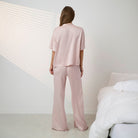 Lunya Pajamas Washable Silk Crossover Pant Set - #Delicate Pink