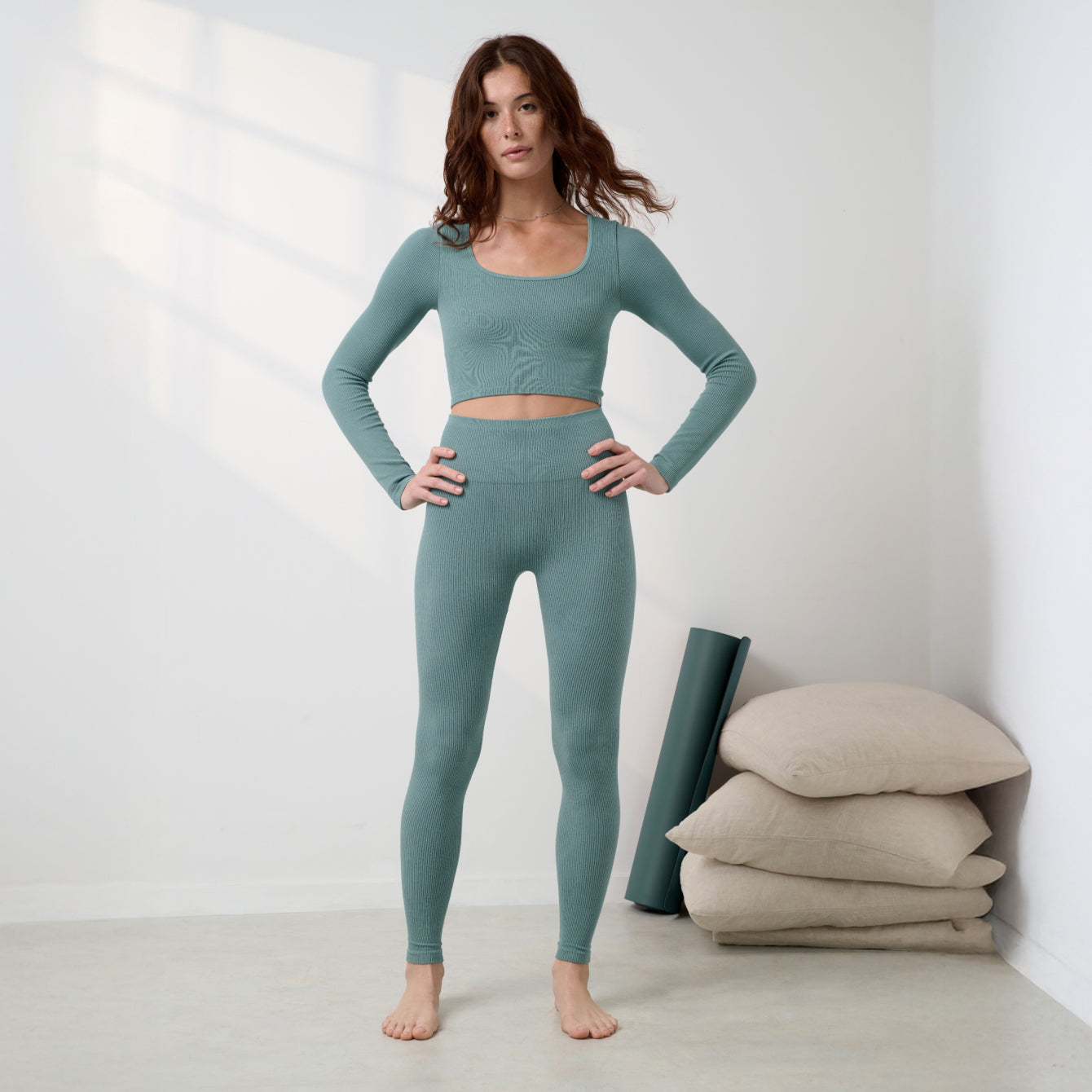 Lunya Activewear Seamless Modal Flow Long Sleeve - #Musing Moss