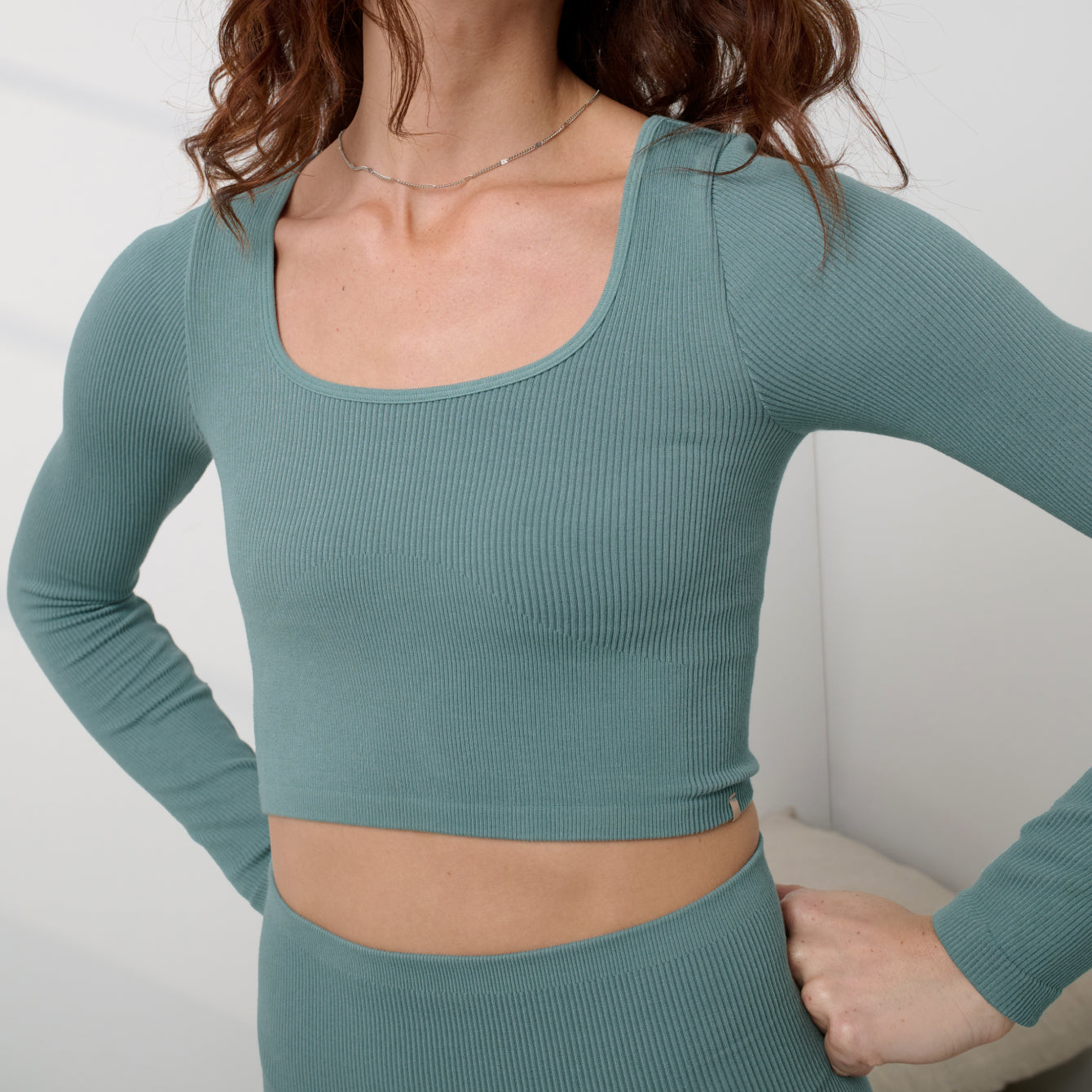 Lunya Activewear Seamless Modal Flow Long Sleeve - #Musing Moss