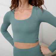 Lunya Activewear Seamless Modal Flow Long Sleeve - #Musing Moss