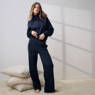 Lunya Loungewear Silksweats™ Terry Straight Leg Pant - #Deep Blue