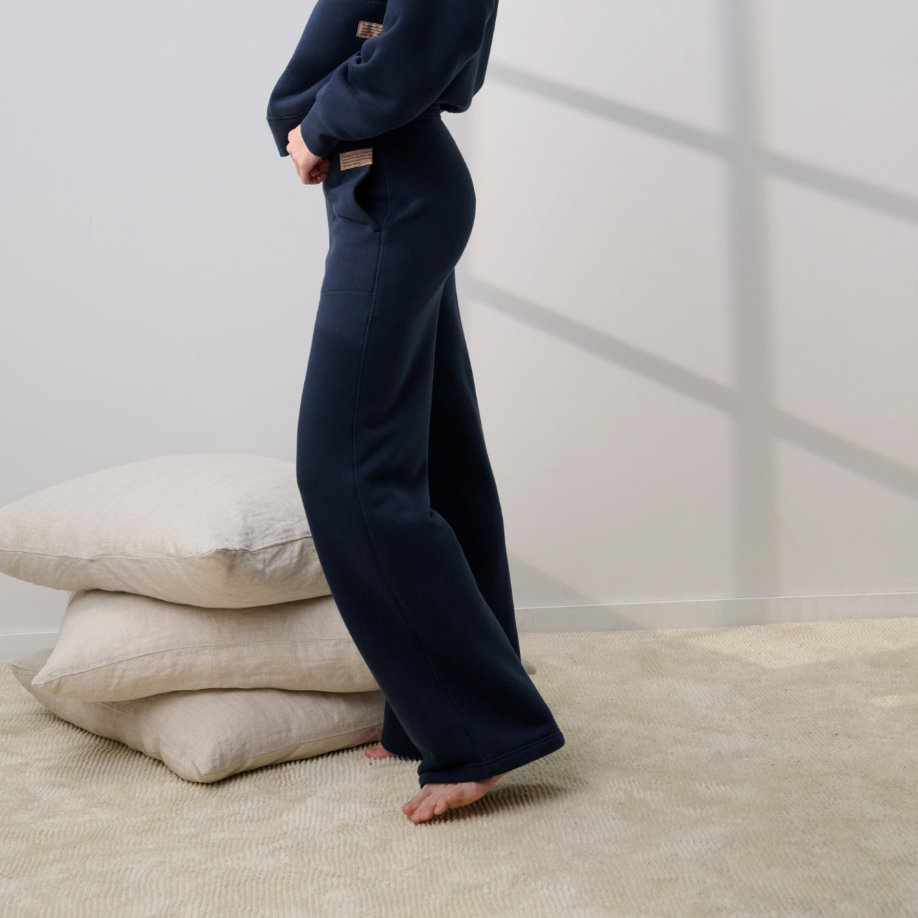Lunya Loungewear Silksweats™ Terry Straight Leg Pant - #Deep Blue