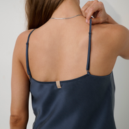 Lunya Silk Icons Washable Silk Ladder Stitch Cami - #Deep Blue