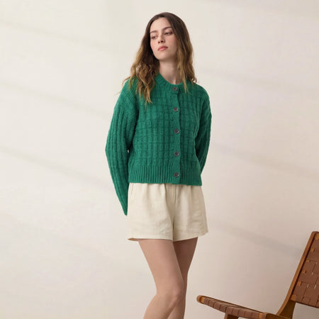 Cloud Cotton Basket Stitch Cardigan – Lunya