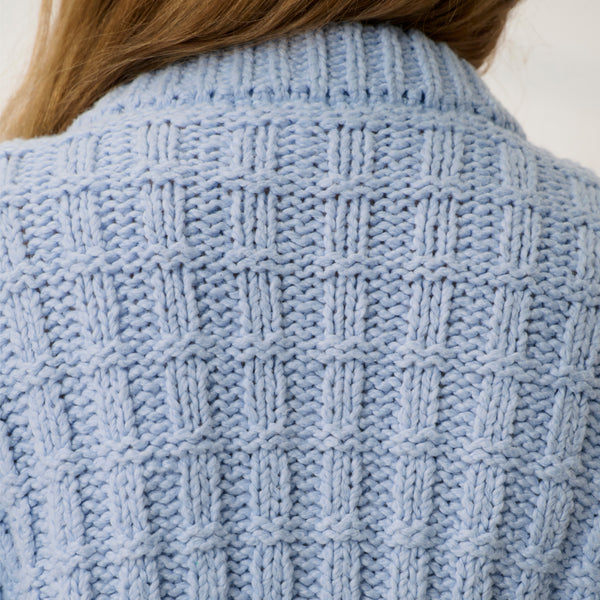 Cloud Cotton Basket Stitch Cardigan