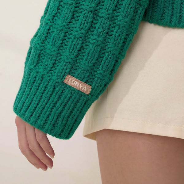 Cloud Cotton Basket Stitch Cardigan