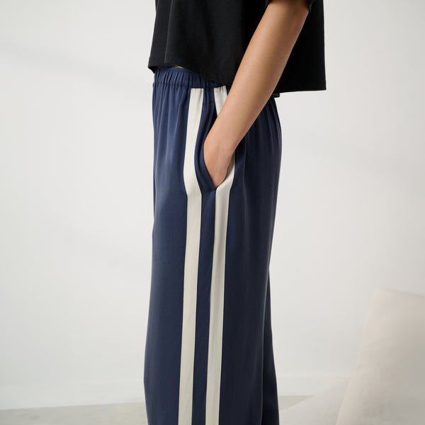 Washable Silk Side Stripe Pant