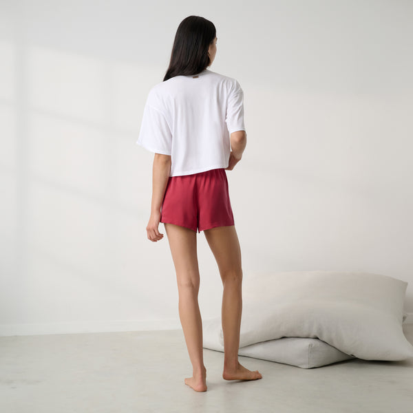 Washable Silk Side Stripe Short