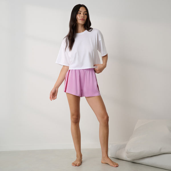 Washable Silk Side Stripe Short
