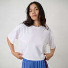 Lunya loungewear - Organic Pima Cropped Easy Tee - #Sincere White
