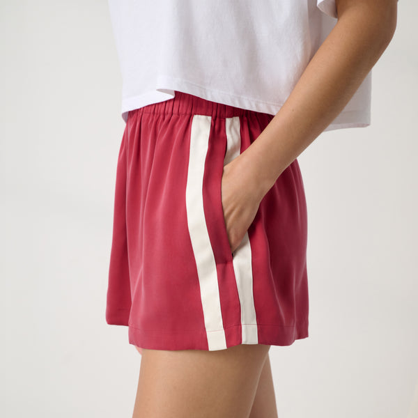 Washable Silk Side Stripe Short