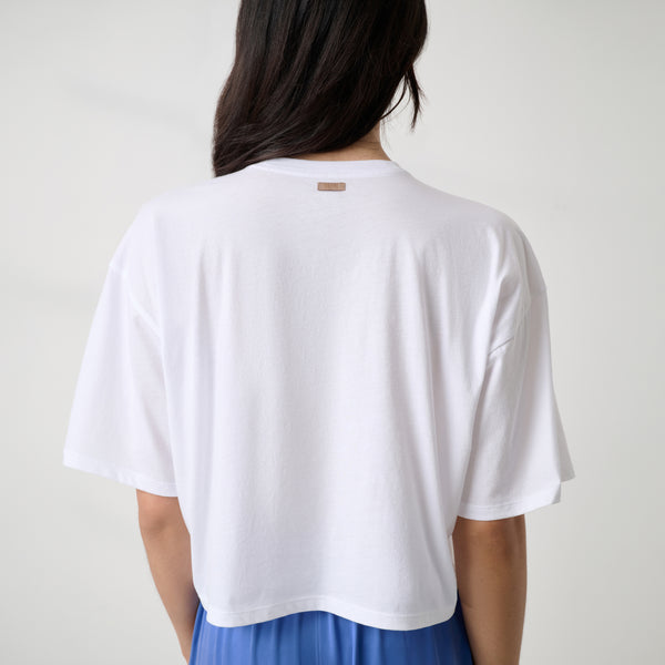 Organic Pima Cropped Easy Tee