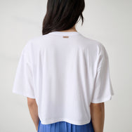 Lunya loungewear - Organic Pima Cropped Easy Tee - #Sincere White