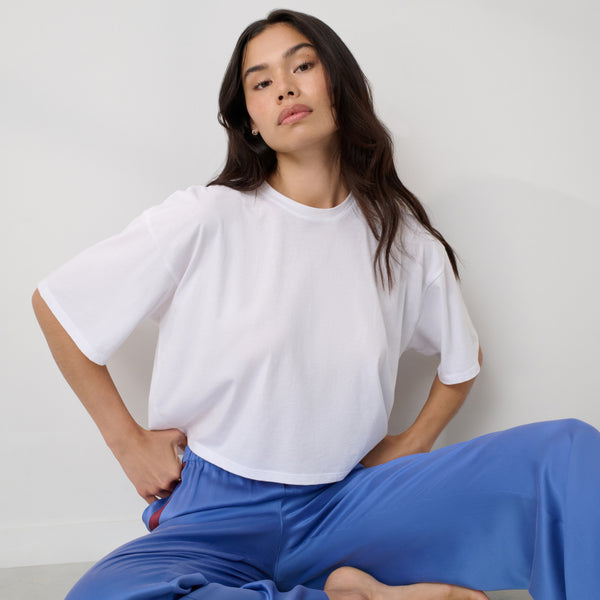 Organic Pima Cropped Easy Tee