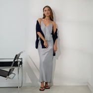 Lunya Silk Icons Washable Silk Maxi Bias Skirt - #Dove Grey