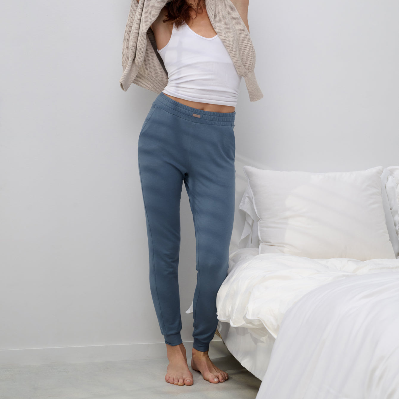 Lunya Loungewear Pima Terry Jogger - #Harbor Indigo