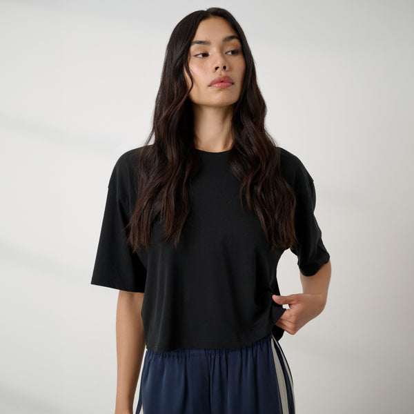 Organic Pima Cropped Easy Tee