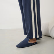 Lunya Slippers - THE SILK SLIPPER #Deep Blue/Tranquil White