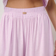Lunya Pajamas - Organic Pima Wide Leg Pant #Dreamy Lilac Heather