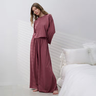 Hose aus Bio-Pimabaumwolle mit weitem Bein