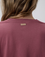Lunya Loungewear Organic Pima Wide Sleeve Tee - #Mulled Maple