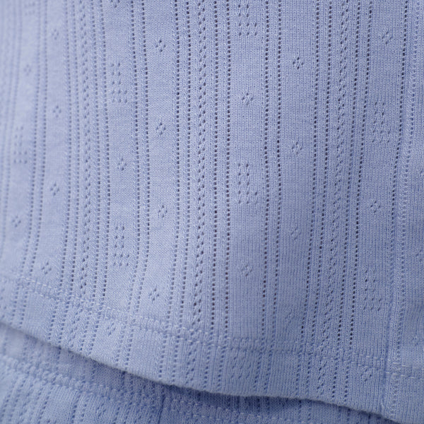 Pointelle Crew Neck Cardigan